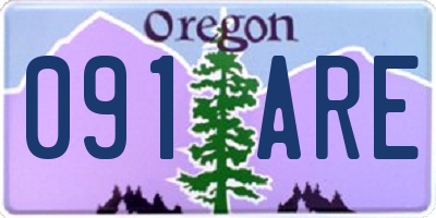 OR license plate 091ARE