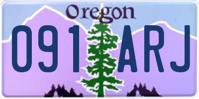 OR license plate 091ARJ