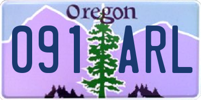 OR license plate 091ARL