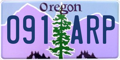 OR license plate 091ARP