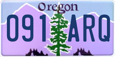 OR license plate 091ARQ