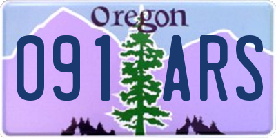 OR license plate 091ARS
