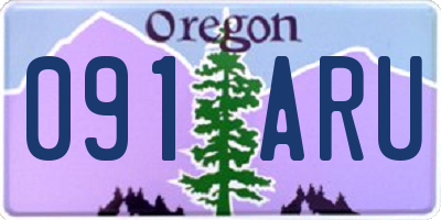 OR license plate 091ARU