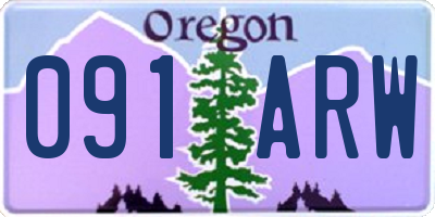 OR license plate 091ARW