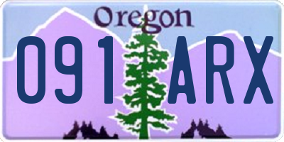OR license plate 091ARX
