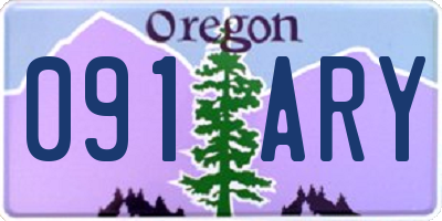 OR license plate 091ARY