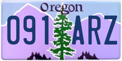 OR license plate 091ARZ
