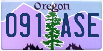 OR license plate 091ASE