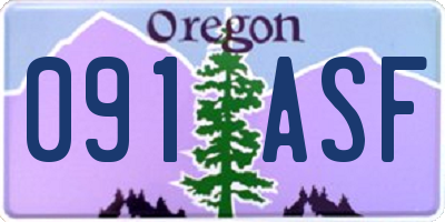 OR license plate 091ASF