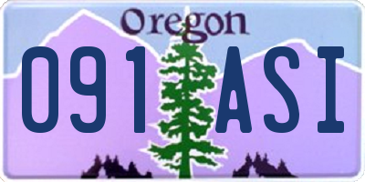 OR license plate 091ASI