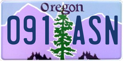 OR license plate 091ASN