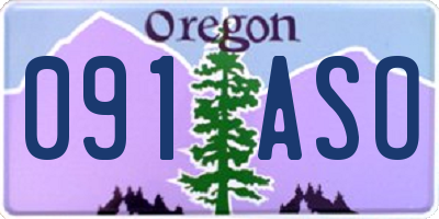 OR license plate 091ASO
