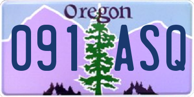 OR license plate 091ASQ
