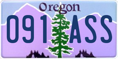 OR license plate 091ASS