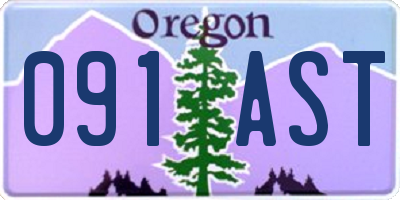 OR license plate 091AST