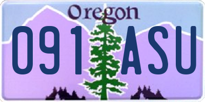 OR license plate 091ASU
