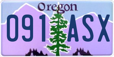 OR license plate 091ASX