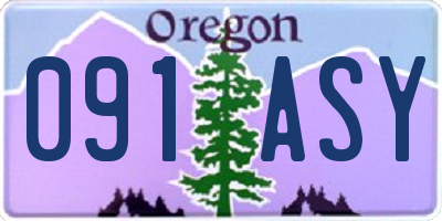 OR license plate 091ASY