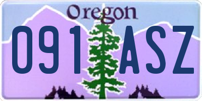 OR license plate 091ASZ