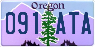OR license plate 091ATA