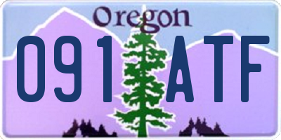 OR license plate 091ATF
