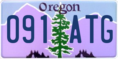 OR license plate 091ATG