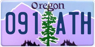 OR license plate 091ATH