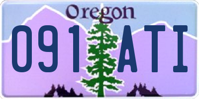 OR license plate 091ATI