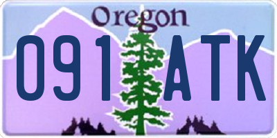 OR license plate 091ATK