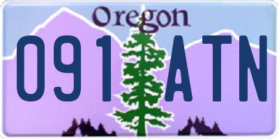 OR license plate 091ATN