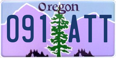 OR license plate 091ATT