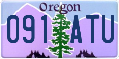 OR license plate 091ATU