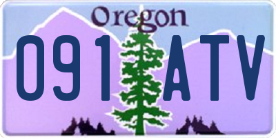 OR license plate 091ATV