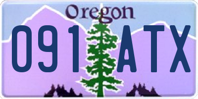 OR license plate 091ATX
