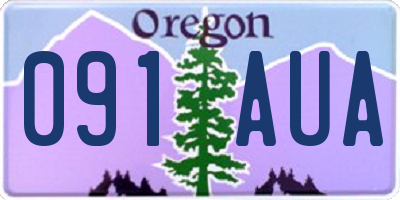 OR license plate 091AUA