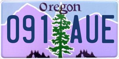 OR license plate 091AUE