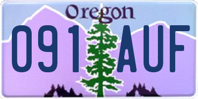 OR license plate 091AUF