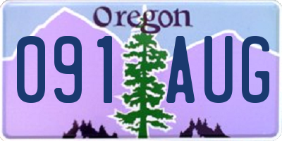OR license plate 091AUG