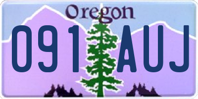OR license plate 091AUJ