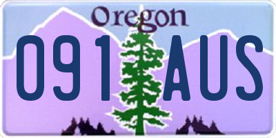 OR license plate 091AUS