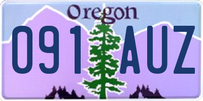 OR license plate 091AUZ