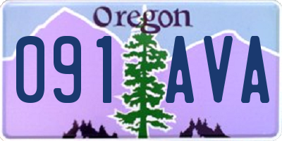 OR license plate 091AVA