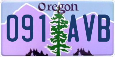 OR license plate 091AVB