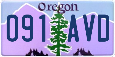 OR license plate 091AVD