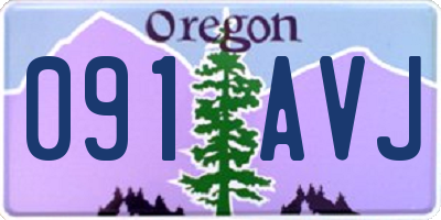 OR license plate 091AVJ