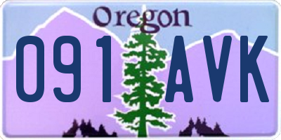OR license plate 091AVK