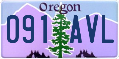 OR license plate 091AVL