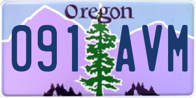 OR license plate 091AVM
