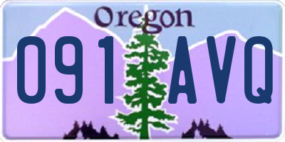 OR license plate 091AVQ
