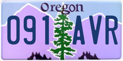 OR license plate 091AVR
